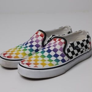 Vans slip on Rainbow Checkerboard